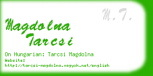 magdolna tarcsi business card